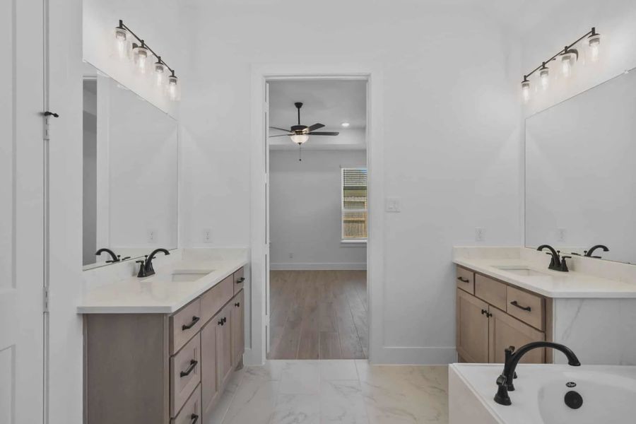 Furnished interior view inside a new home in Jordan Ranch 55's, Fulshear (Image 11).
