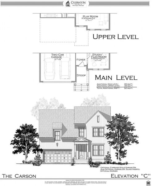 Representative rendering of the exterior for the Carson by Celebration Homes (Image 2).