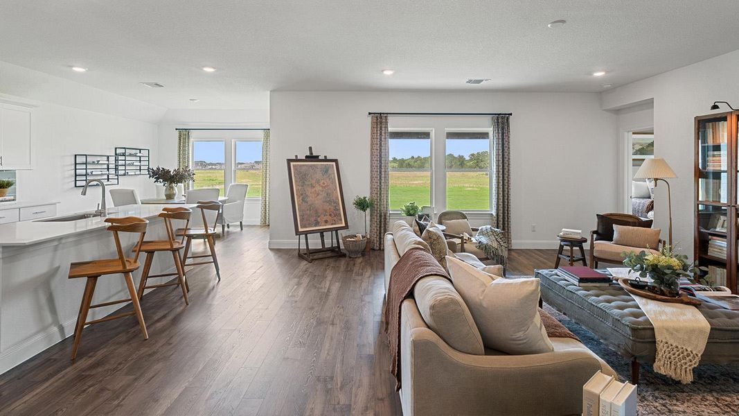 Furnished interior view inside a new home in Railhead, Cedar Creek (Image 13).