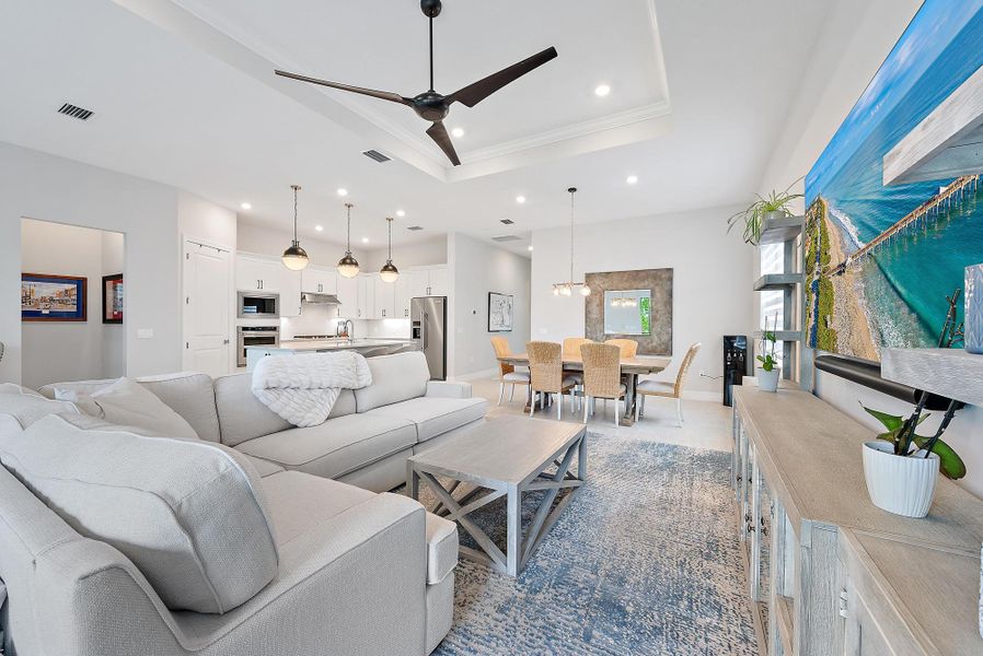 Furnished interior view inside a new home in Avondale at Avenir, Palm Beach Gardens (Image 16).