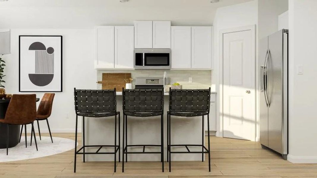 Furnished interior view inside a new home in Meadowlark Preserve, Pflugerville (Image 14).