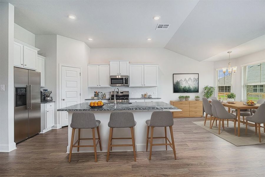 Furnished interior view inside a new home in Bayou Bend Estates, Dickinson (Image 4).