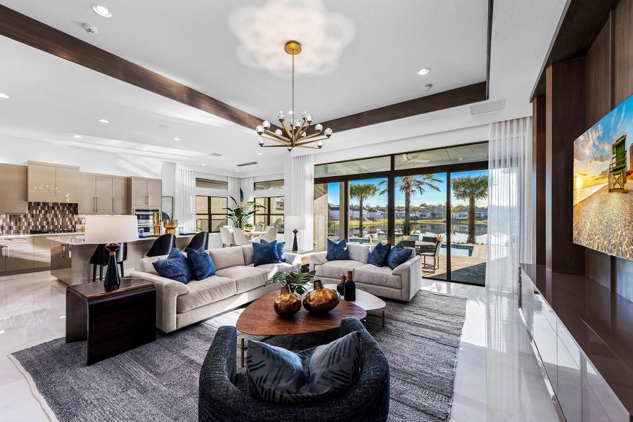 Representative furnished interior of a home built from the Caroline Grande by GL Homes in Valencia Grand (55+), Boynton Beach (Image 13).