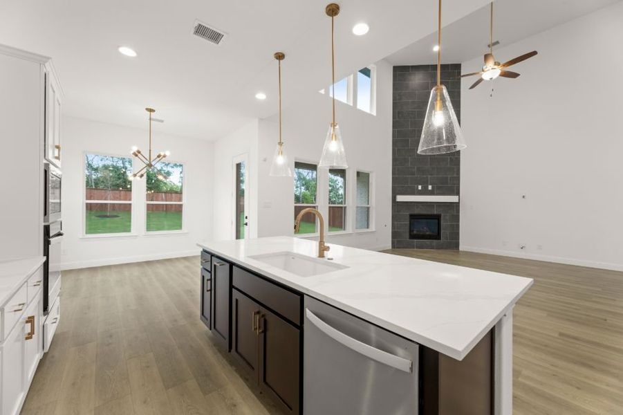 Representative furnished interior of a home built from the The Whitney by UnionMain Homes in Cambridge Crossing, Celina (Image 11).