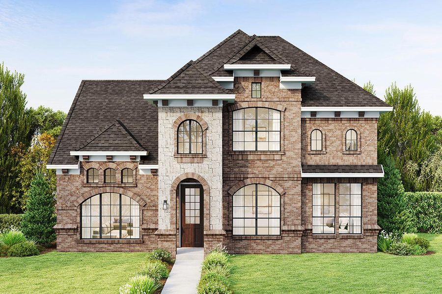 Representative exterior photo of a completed home built from the Royal Alexandria by Grand Homes in Edgewater, Fate, TX (Image 22).