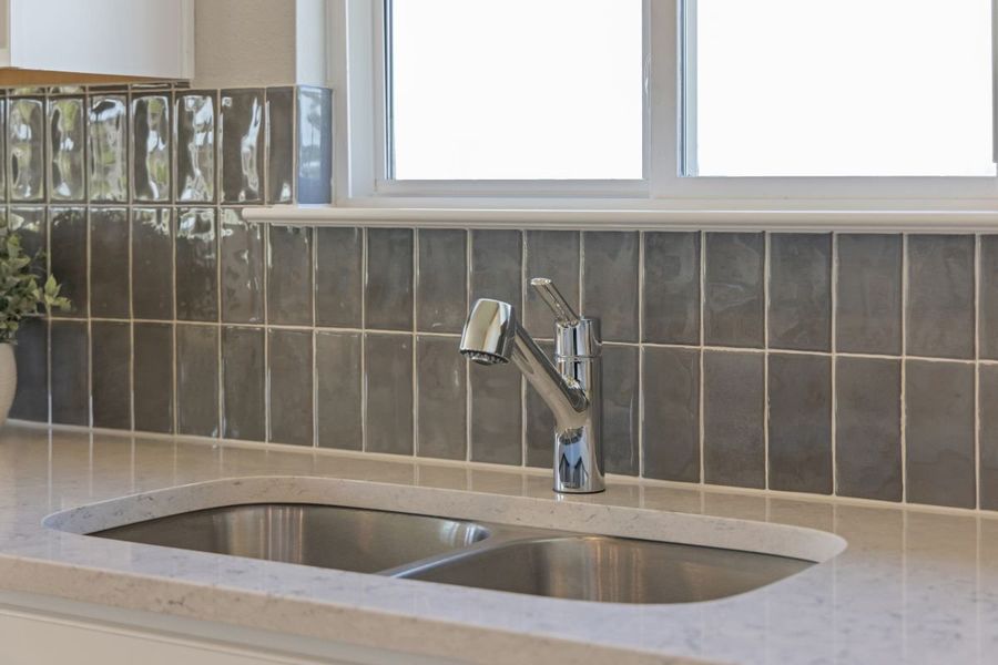 Double-basin stainless steel sink