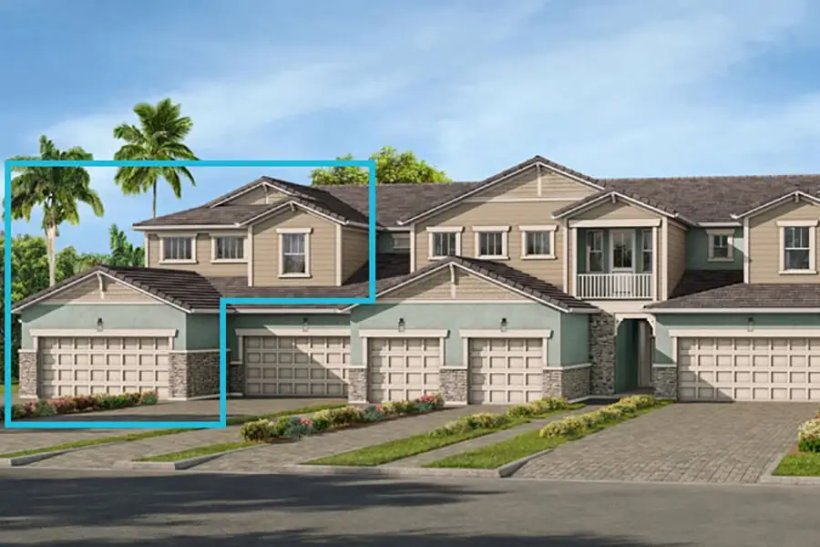 Representative exterior photo of a completed home built from the Oceangrove by Mattamy Homes in Arboretum, Naples, FL (Image 2).