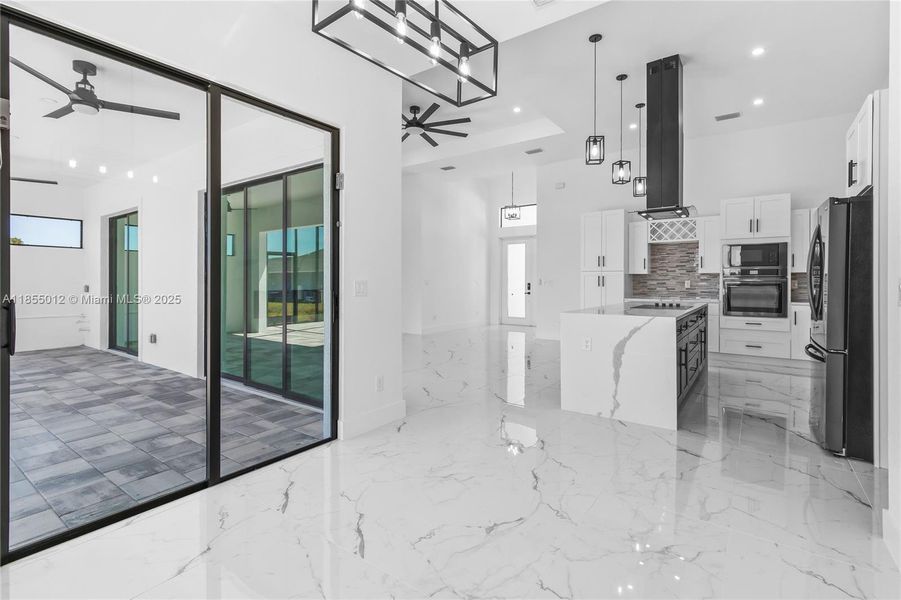 Fabulous Dining Area with Custom Lighting