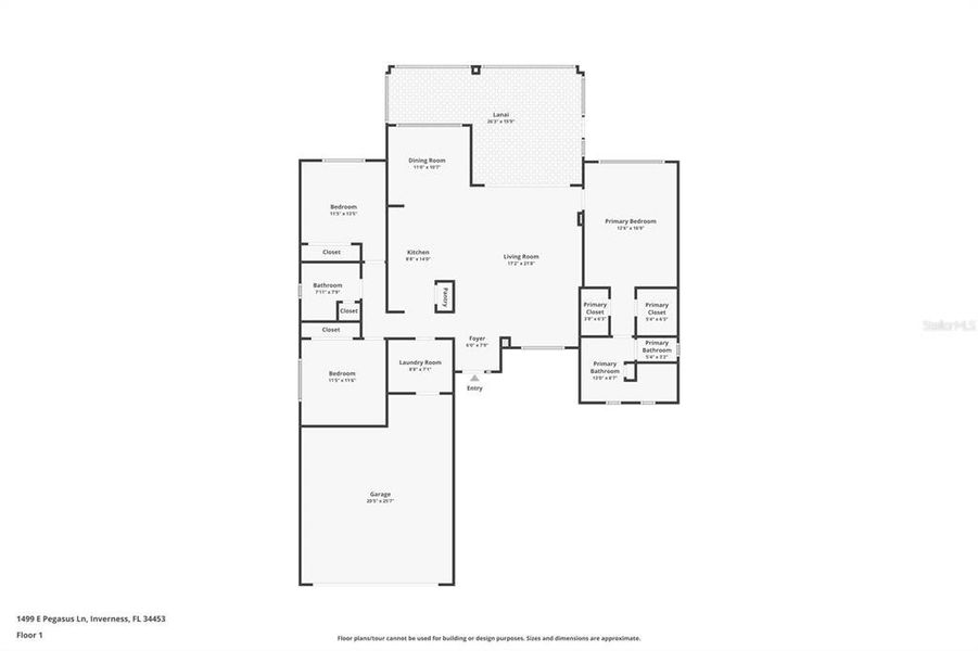 2D floor plan layout of this home in , Inverness, FL (Image 5).