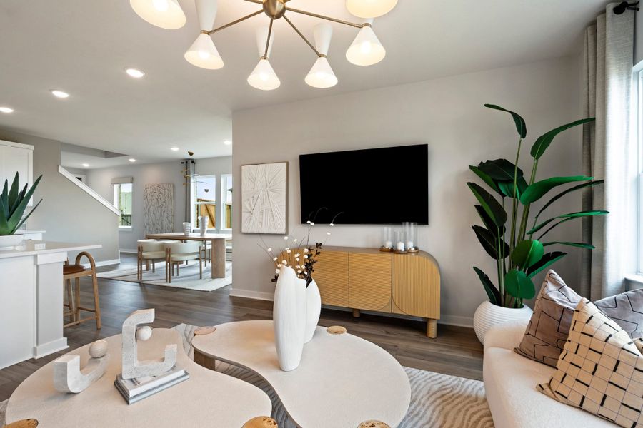 Representative furnished interior of a home built from the Tribeca by Tri Pointe Homes in Park Central, Georgetown (Image 20).