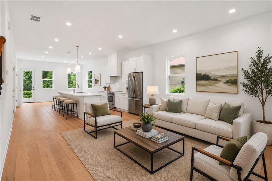 Furnished interior view inside a new home in , Atlanta (Image 9).