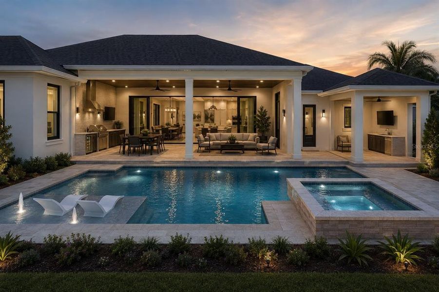 Exterior details and patio area of a home in , Lithia (Image 4).