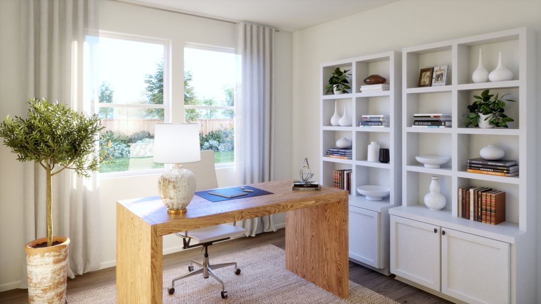 Furnished interior in a model home at The Estates Collection at Talon Pointe in Thornton (Image 8).