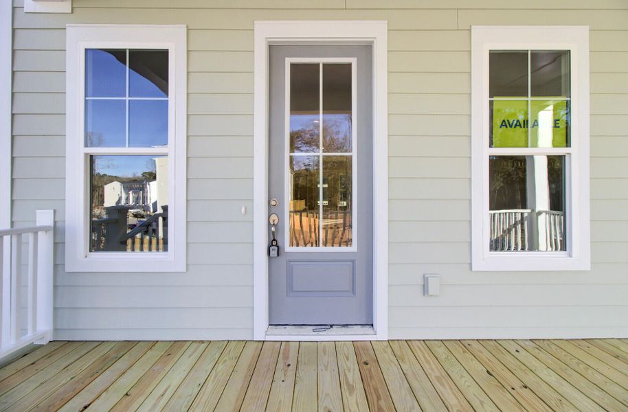 Exterior details and patio area of a home in Indigo Grove Single Family Homes, Johns Island (Image 23).
