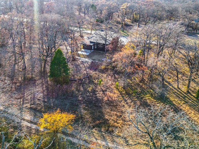View from above of property