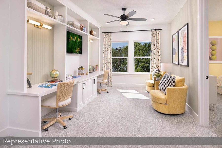 Furnished interior view inside a new home in Evergreen Island at Silverleaf - Executive Collection, St. Augustine (Image 3). Furnished interior view inside a new home in Evergreen Island at Silverleaf - Executive Collection, St. Augustine (Image 3).