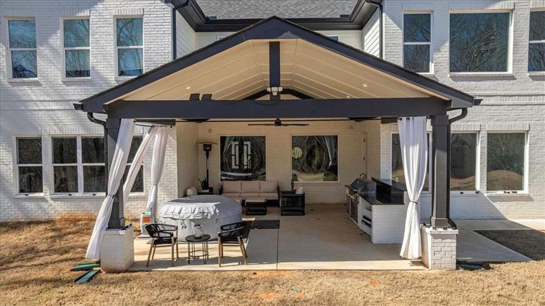 Exterior details and patio area of a home in , Hoschton (Image 25).