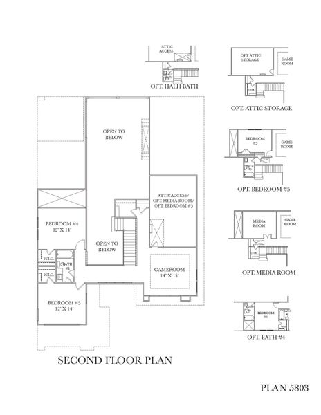 2D floor plan layout of this home in Avalon at Cypress, Cypress, TX (Image 3).