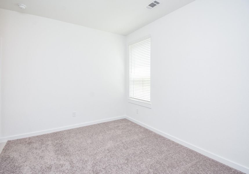 A secondary bedroom is always there when you need it for family and for staying guests.