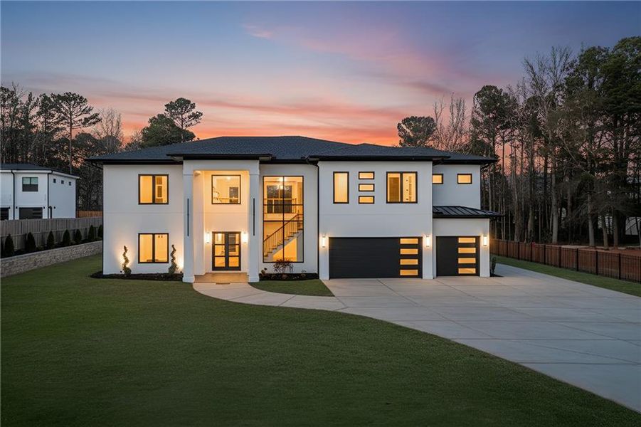 Front exterior of a new home in , Lawrenceville, GA, highlighting curb appeal (Image 31).