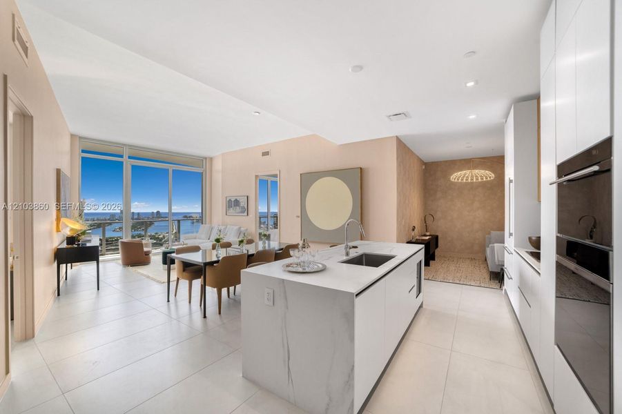 Furnished interior view inside a new home in , Miami (Image 17).