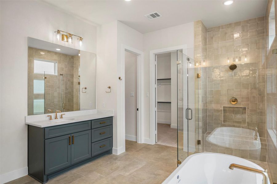 Furnished interior view inside a new home in Bridgeland 80′, Cypress (Image 6).