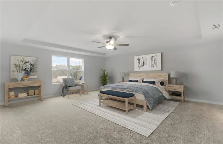Furnished interior view inside a new home in Haverhill Estates, Dacula (Image 8). Furnished interior view inside a new home in Haverhill Estates, Dacula (Image 8).