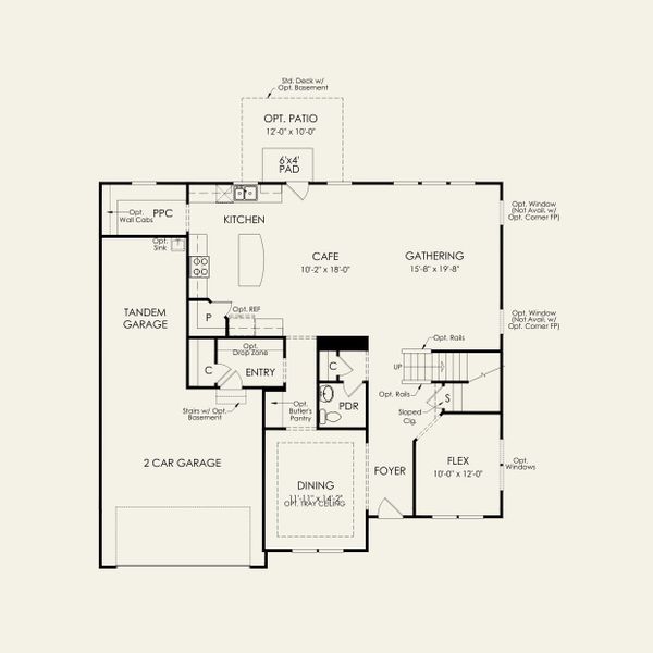 2D floor plan layout for the Riverton by Pulte Homes in Forest Creek, Waxhaw, NC (Image 4). 2D floor plan layout for the Riverton by Pulte Homes in Forest Creek, Waxhaw, NC (Image 4).