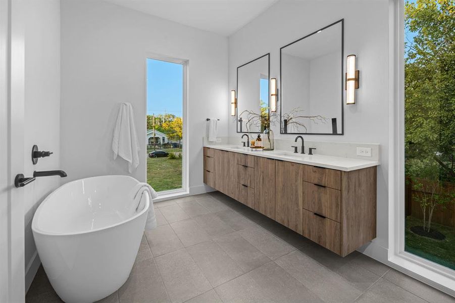 Furnished interior view inside a new home in , Dallas (Image 12).