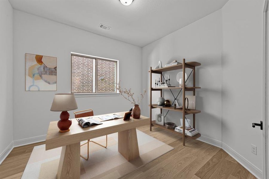 Furnished interior view inside a new home in Creekshaw – Classic, Royse City (Image 11). Furnished interior view inside a new home in Creekshaw – Classic, Royse City (Image 11).