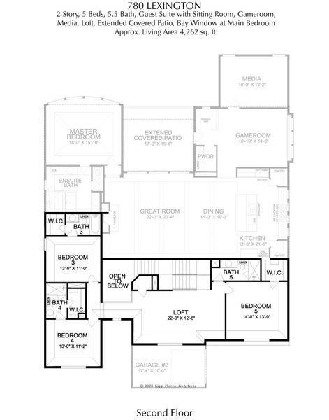 2D floor plan layout for the Lexington by Landon Homes in Signature 74s, Frisco, TX (Image 4). 2D floor plan layout for the Lexington by Landon Homes in Signature 74s, Frisco, TX (Image 4).