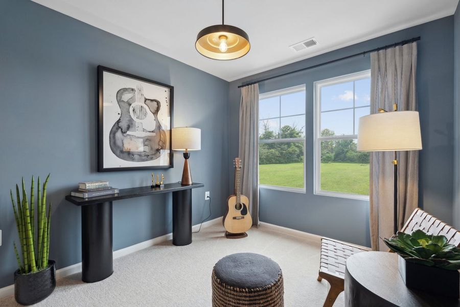Representative furnished interior of a home built from the The Rutledge by Stanley Martin Homes in Essence at Trinity Townhomes, Columbia (Image 47).