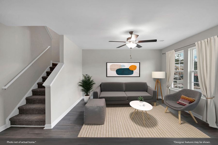 Furnished interior view inside a new home in Sloan Station, Charlotte (Image 6).
