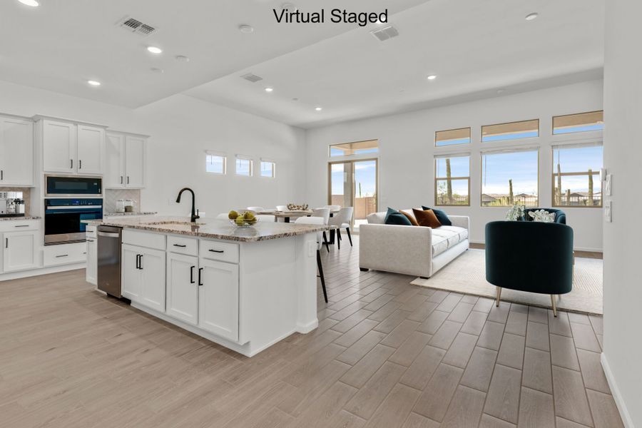 Furnished interior view inside a new home in Saguaro Reserve II, Marana (Image 6). Furnished interior view inside a new home in Saguaro Reserve II, Marana (Image 6).