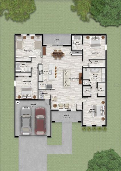 2D floor plan layout of this home in , Ocala, FL (Image 5).