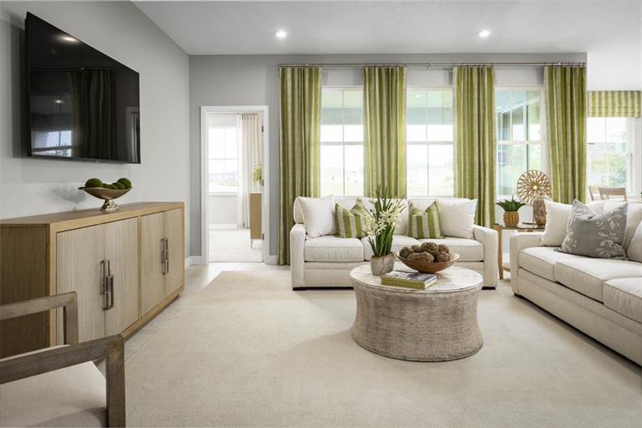 Representative furnished interior of a home built from the Brooks by Ryan Homes in Silver Oaks, Port St. Lucie (Image 12).