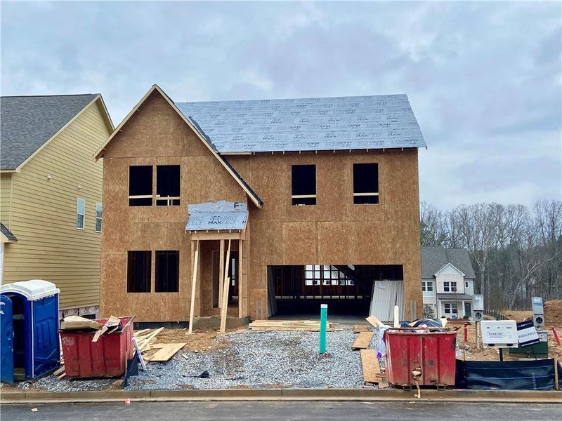 In-progress construction of a new home in Arbors at Richland Creek, Buford, GA (Image 27). In-progress construction of a new home in Arbors at Richland Creek, Buford, GA (Image 27).