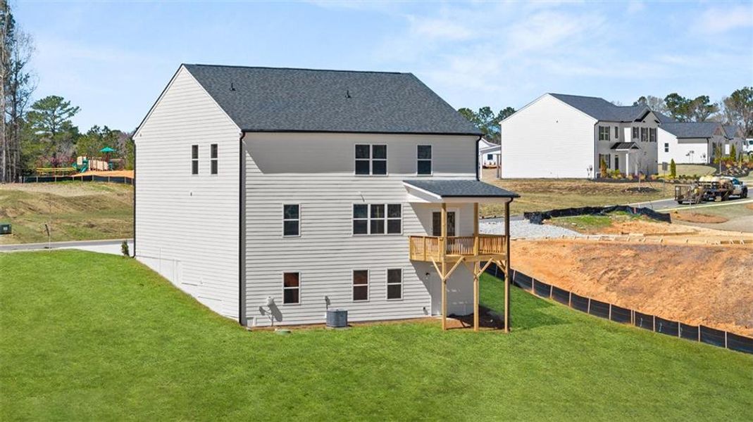 Exterior details and patio area of a home in Kingston Ranch at Lake Oconee, Buckhead (Image 25).