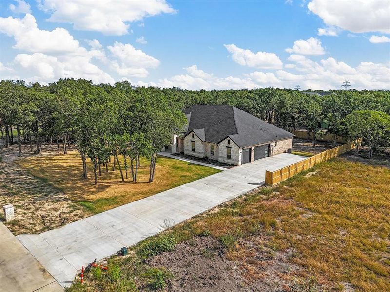 Birds eye view of property