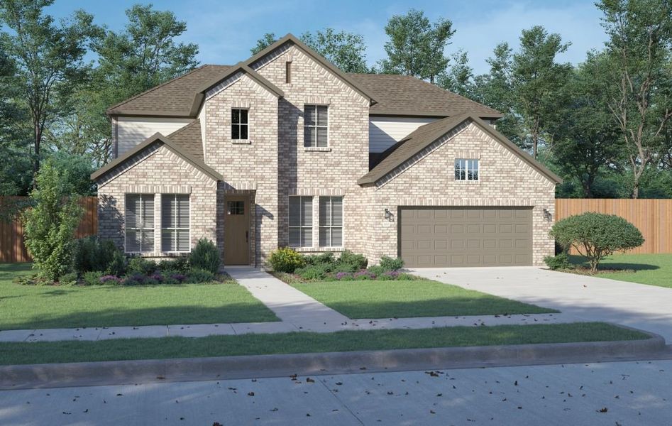 Representative exterior photo of a completed home built from the Kenai by Centre Living Homes in Dove Hollow, Waxahachie, TX (Image 1). Representative exterior photo of a completed home built from the Kenai by Centre Living Homes in Dove Hollow, Waxahachie, TX (Image 1).