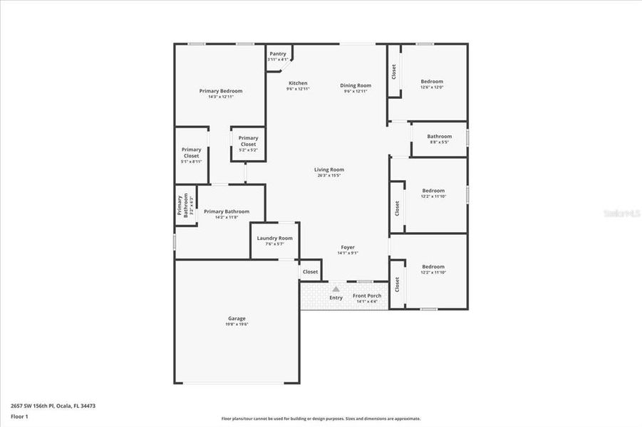 2D floor plan layout of this home in , Ocala, FL (Image 4).