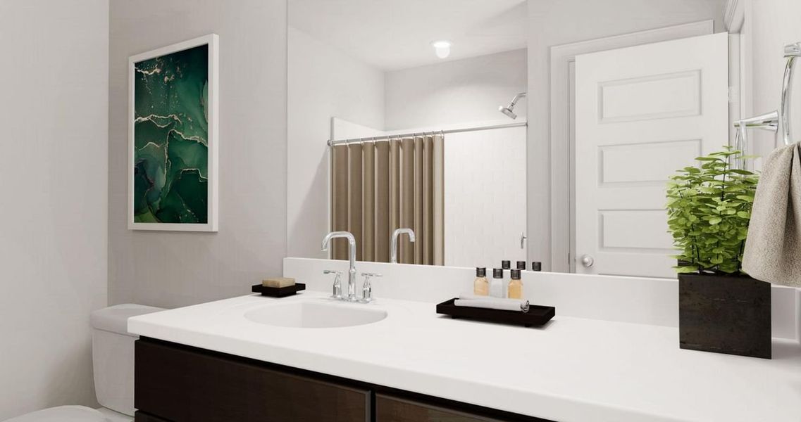 Representative furnished interior of a home built from the Aspen by Parkside Builders in The Woods, Gallatin (Image 17).