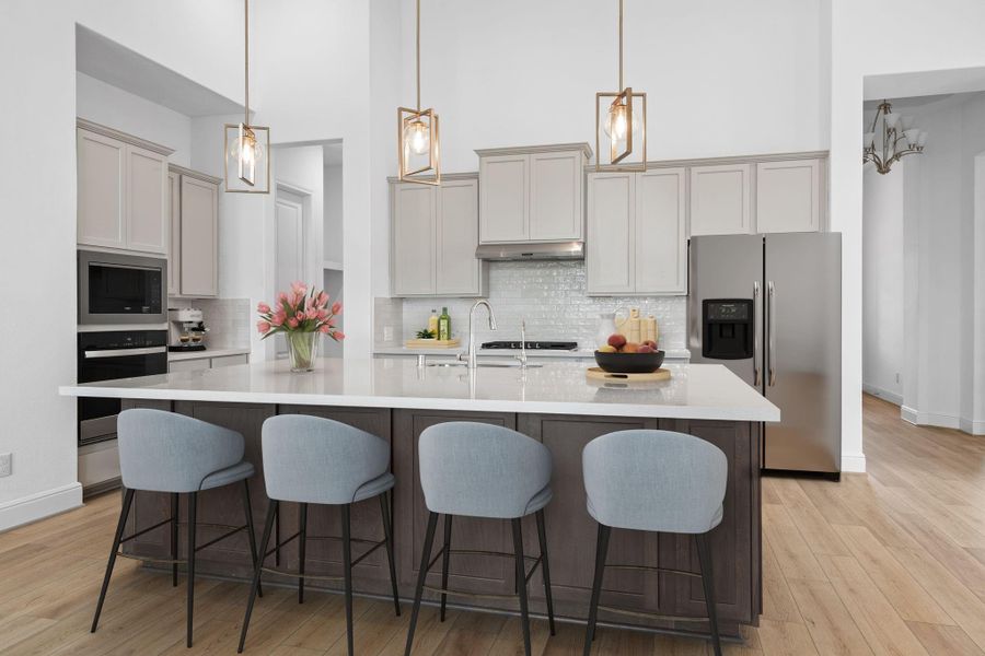 Furnished interior view inside a new home in Coastal Point, League City (Image 10).