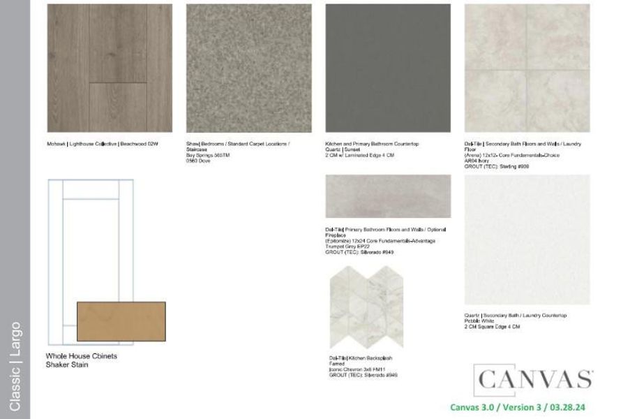 Design Selections. Home is currently under construction, selections subject to change.