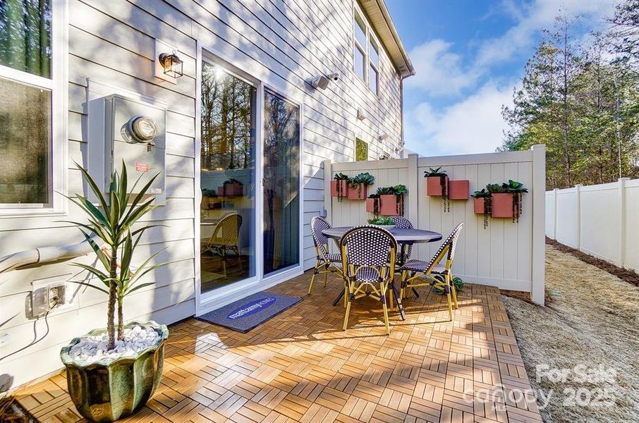 Exterior details and patio area of a home in Arbor Chase, Clover (Image 2).