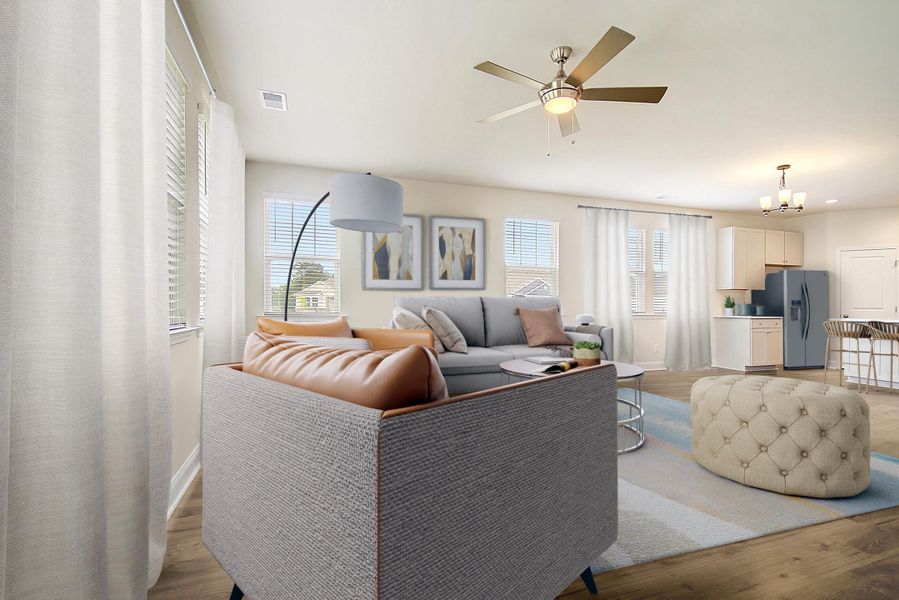 Representative furnished interior of a home built from the Batten by Hunter Quinn Homes in Beaufort County Homes, Beaufort (Image 7).