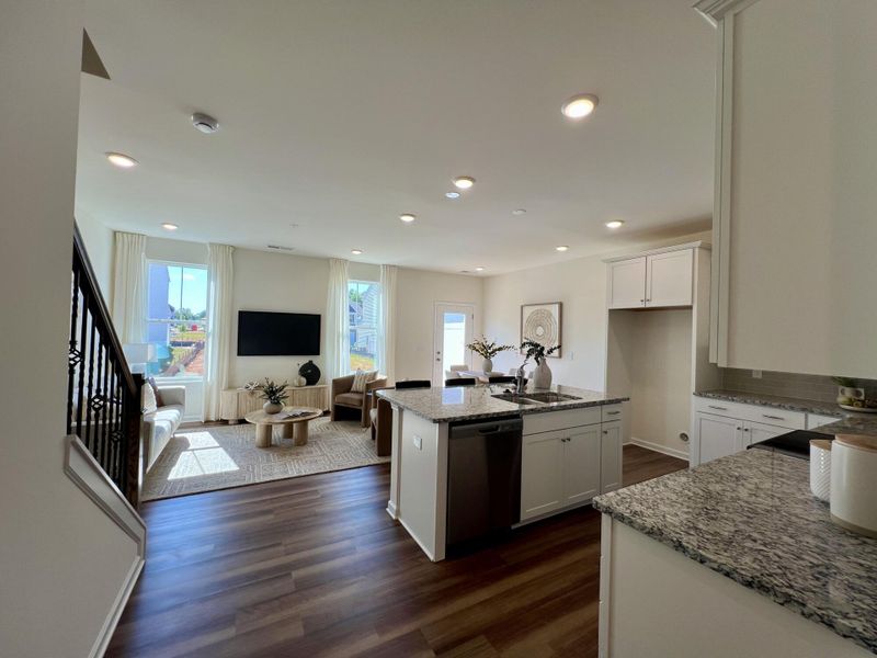 Furnished interior view inside a new home in Bellevue Townhomes, Greenville (Image 6).