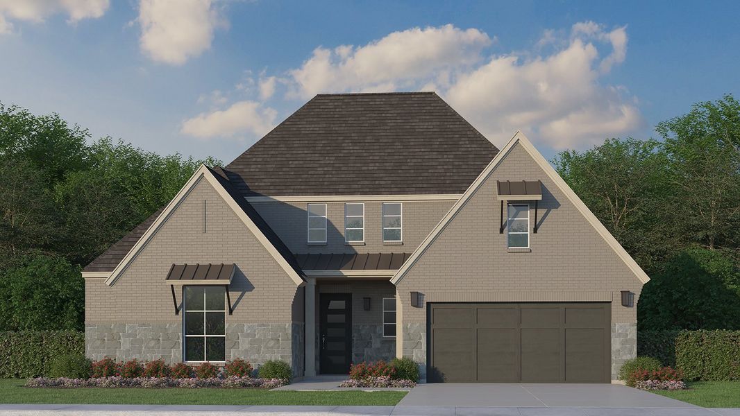 Plan 1630 Elevation G with Stone Plan 1630 Elevation G with Stone