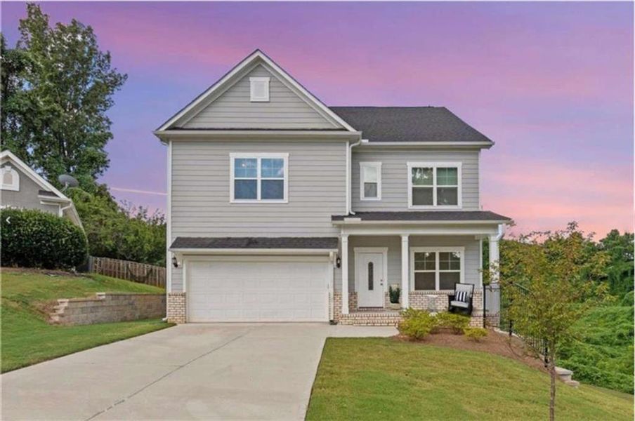 Front exterior of a new home in , Villa Rica, GA, highlighting curb appeal (Image 2).