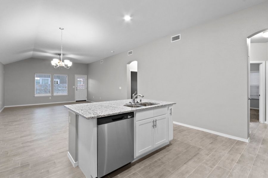 Representative furnished interior of a home built from the Acoma 1652 SSC by Saratoga Homes in Crossland, El Paso (Image 6).